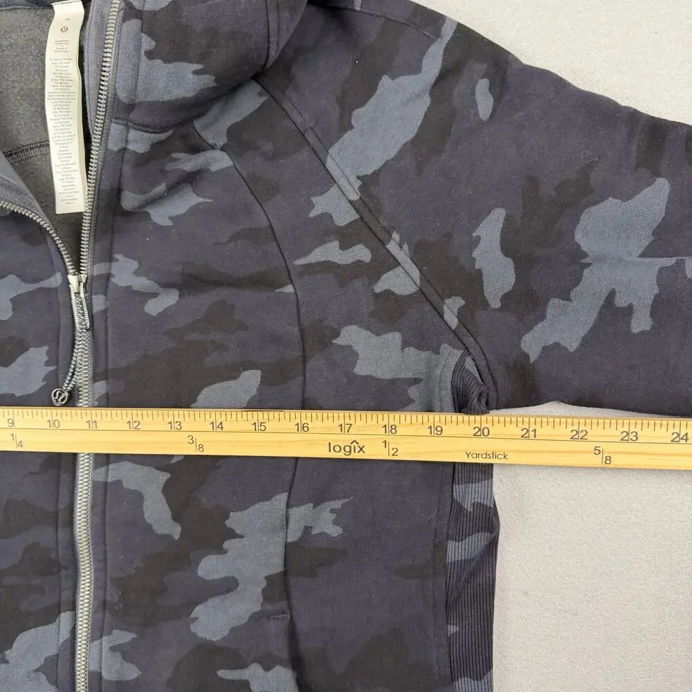 Lululemon Scuba Camo Full Zip Hoodie Size 14